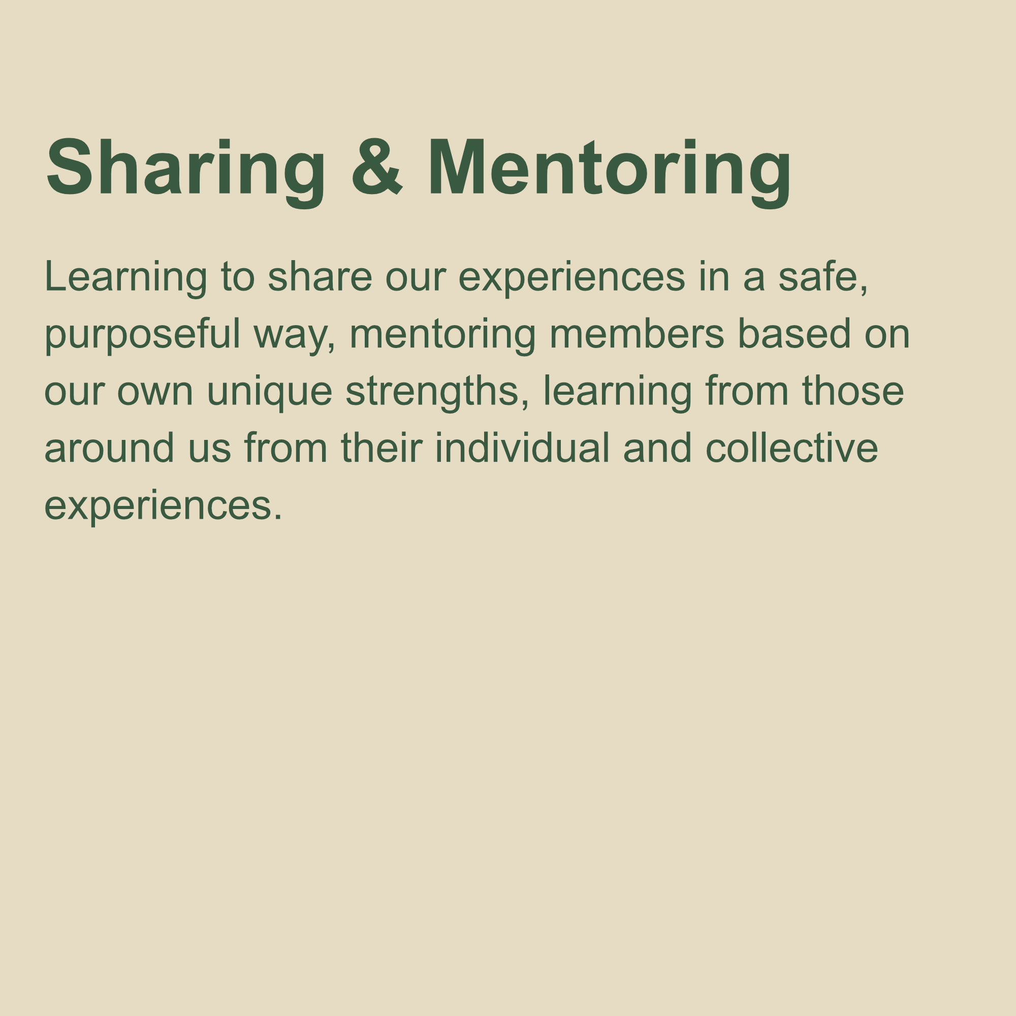 Sharing & Mentoring detail